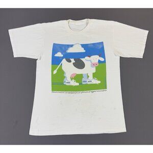 Vintage 1990 Cows Ice Cream Art Tee Single Stitch Prince Edward Island Promo